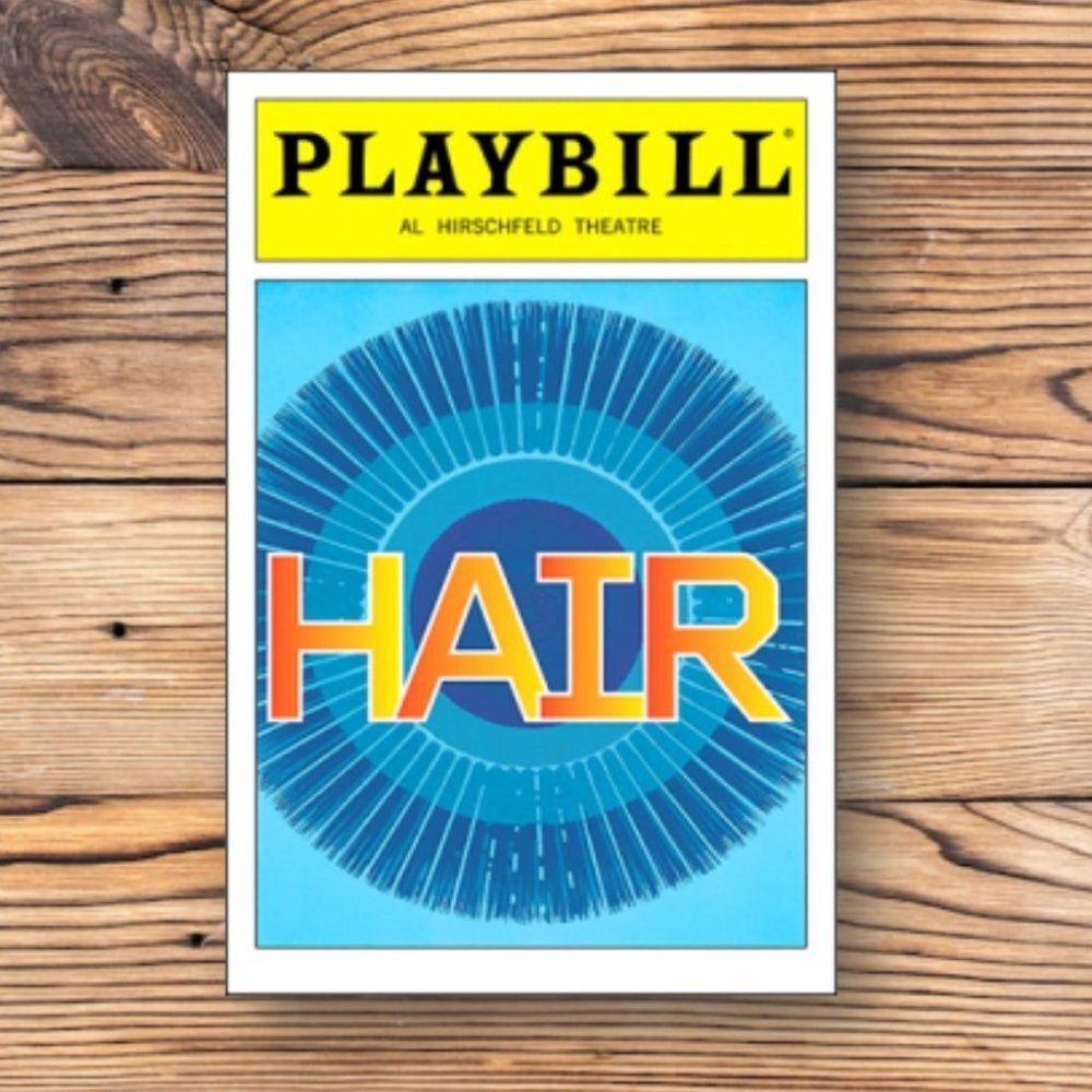 Hair Playbill Broadway Musical Refrigerator Fridge Locker Tool Box Magnet